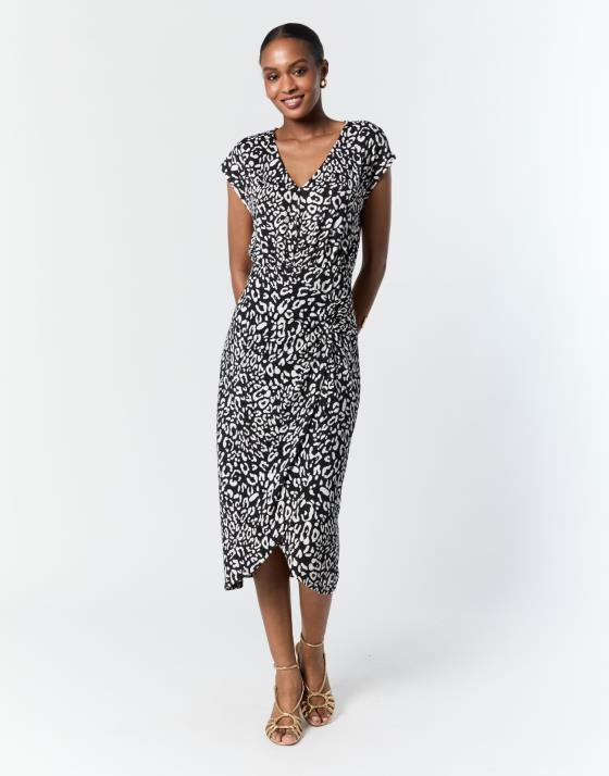 Robe longue imprimé léopard