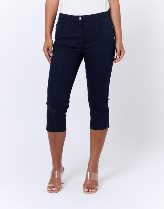 Pantalon corsaire slim uni