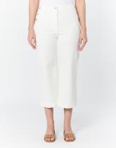 Pantalon cropped large uni