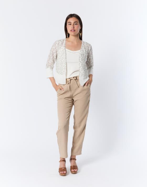 Pantalon 7/8 fuselé uni