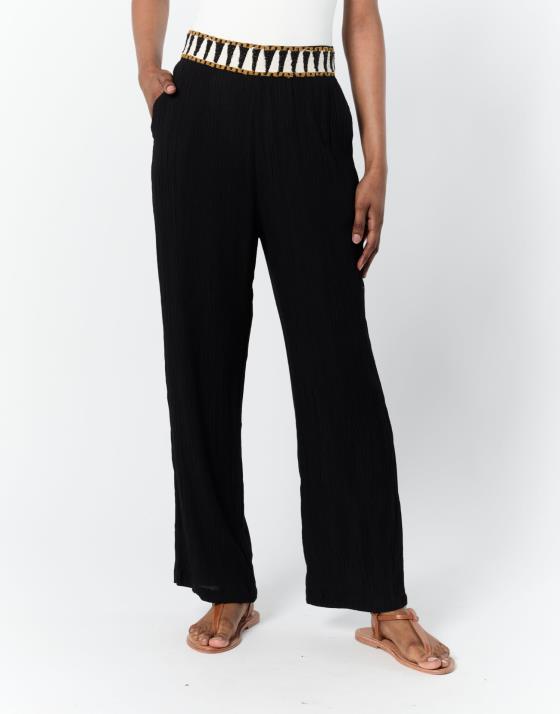 Pantalon long large uni