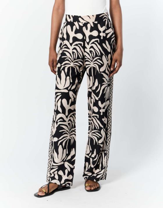 Pantalon cropped imprimé