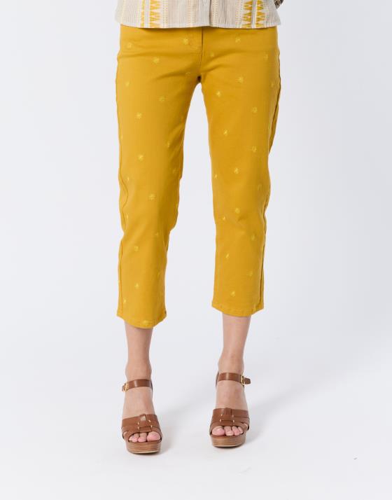 Pantalon Capri slim uni