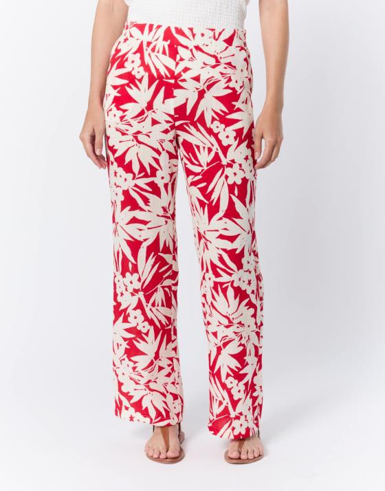 Pantalon long imprimé à fleurs