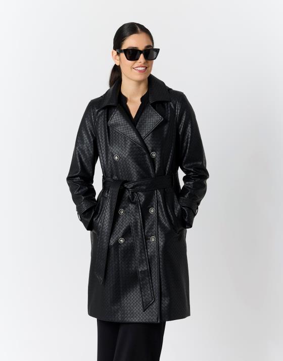 Trench mi-longue uni