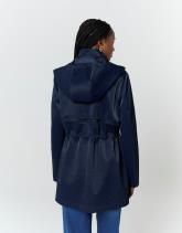 Parka mi-longue enduite