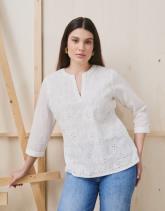 Blouse manches longues unie