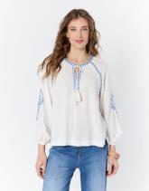 Blouse manches longues unie