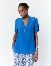 Blouse manches courtes unie