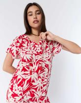 Blouse manches courtes imprimé à fleurs