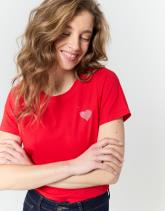 T-Shirt manches courtes 100% coton uni décoré