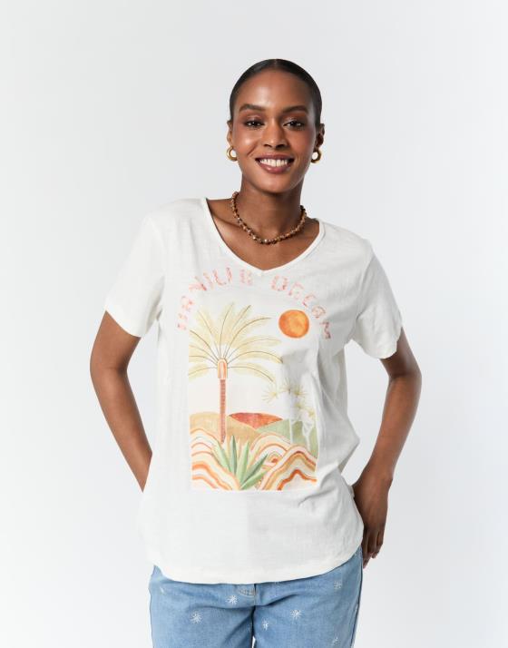 T-Shirt manches courtes 100% coton imprimé