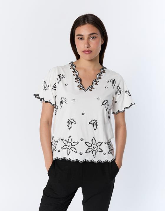 T-Shirt manches courtes 100% coton bicolore