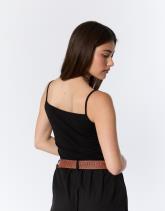 Débardeur en mélange coton uni