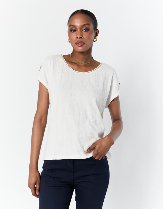 Top manches courtes 100% coton uni