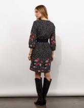 Robe courte imprimé à fleurs