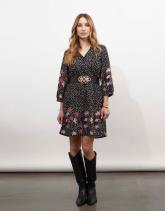 Robe courte imprimé à fleurs