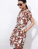 Robe courte imprimé à fleurs