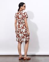 Robe courte imprimé à fleurs