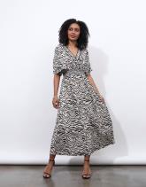 Robe longue imprimé zèbre