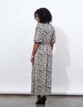 Robe longue imprimé zèbre