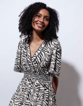 Robe longue imprimé zèbre