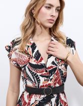 Robe midi imprimée