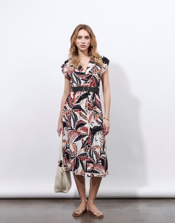 Robe midi imprimée