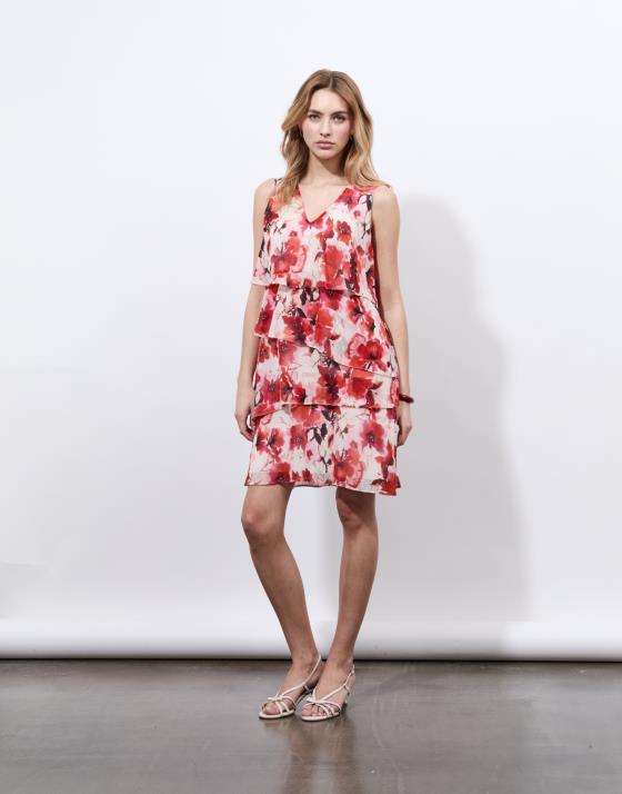 Robe courte imprimé à fleurs