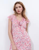 Robe courte imprimé à fleurs