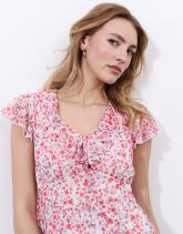 Robe courte imprimé à fleurs