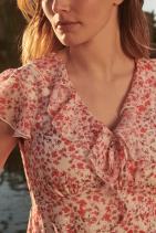 Robe courte imprimé à fleurs