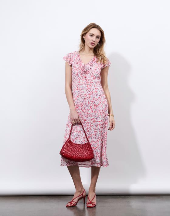 Robe courte imprimé à fleurs