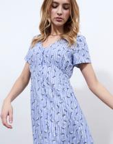 Robe longue imprimé à fleurs