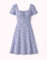 Robe courte imprimé à fleurs