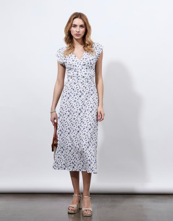 Robe longue imprimé à fleurs