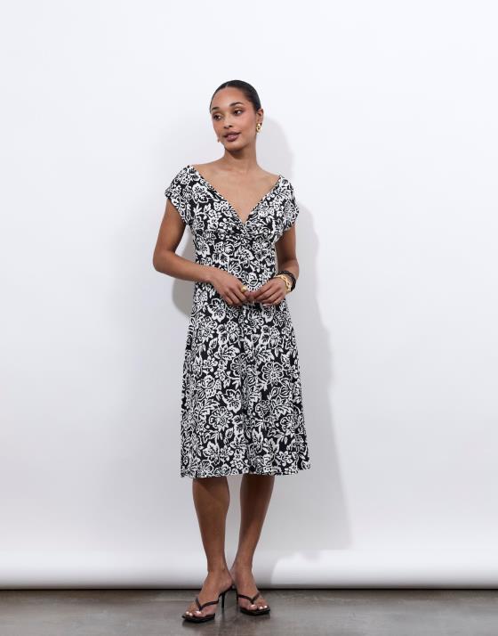 Robe courte imprimé à fleurs