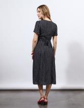 Robe longue imprimé à pois