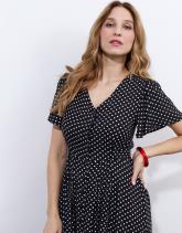 Robe longue imprimé à pois