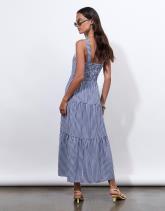 Robe longue à carreaux