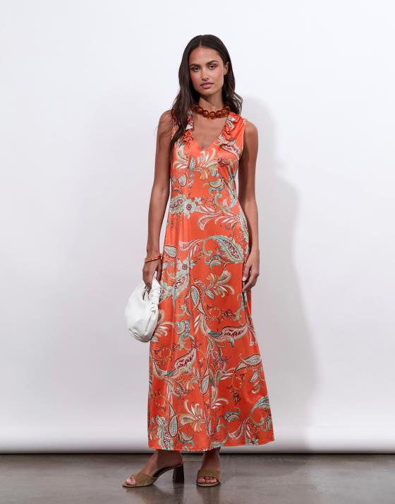 Robe longue imprimée