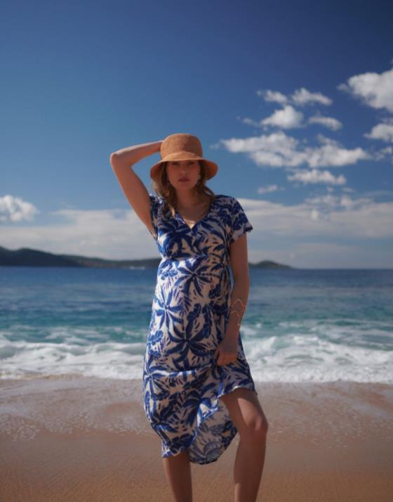 Robe longue imprimé à fleurs