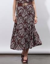 Jupe midi imprimé à fleurs