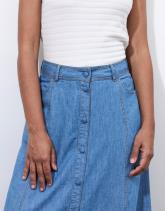 Jupe midi droite unie