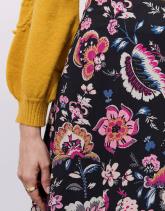 Jupe midi imprimé à fleurs