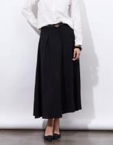 Jupe longue à basque unie
