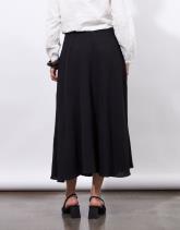 Jupe longue à basque unie