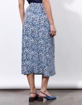 Jupe midi évasée imprimé à fleurs