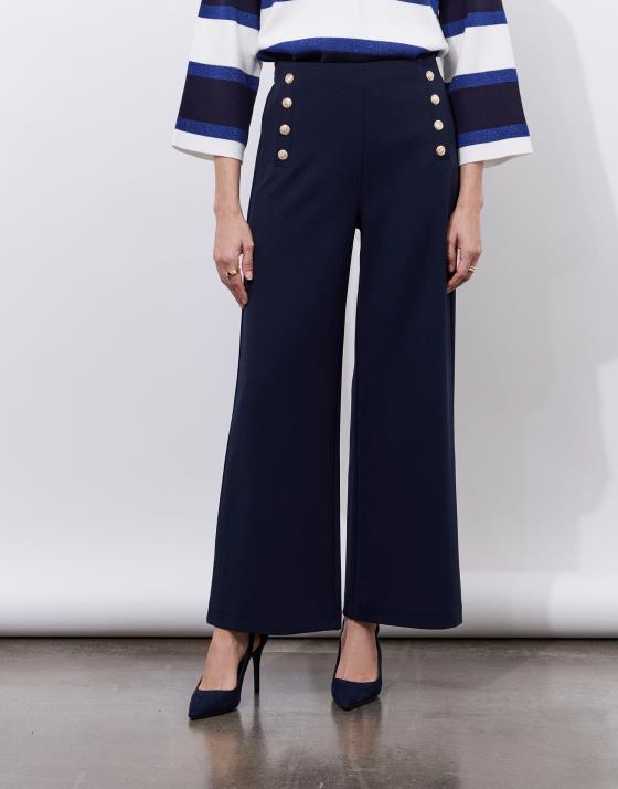 Pantalon 7/8 droit uni