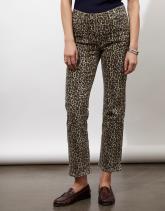 Pantalon 7/8 droit imprimé léopard